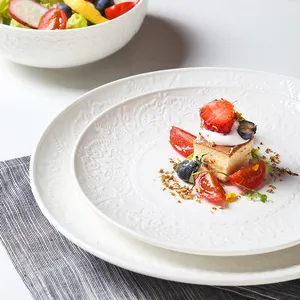 Horeca — plats en porcelaine blanche, vaisselle de luxe en céramique, haute température, approvisionnement, P & T