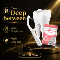 Fil dentaire orthodontique RECO pour appareils dentaires, 100 pièces/sac, bâtonnets de fil dentaire jetables en nylon fin et résistant, Ag+ antibactérien, pour usage domestique