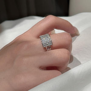 แหวนเงินแท้ S925 ประดับลายเรขาคณิต ดีไซน์เฉพาะตัว เรียบง่าย สไตล์วินเทจ ฝรั่งเศส สง่างาม ลายถักแบบถาวร - Product Image 3