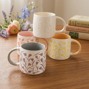 New Design Ceramic Porcelain Milk Mug <b>Large</b> Capacity Floral Pattern Dishwasher & Microwave <b>Safe</b> Factory Direct Sale - Product Image 2