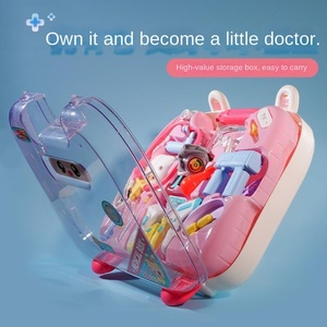 Petit acteur médecins jouer maison <span class=keywords><strong>jouet</strong></span> ensemble plastique ABS unisexe enfant stéthoscope infirmière injection tirer étui à bagages - Product Image 6