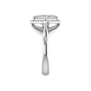 แหวนเพชรทรง Asscher แบบ Lab Grown ทอง 9 กะรัต, 14 กะรัต, 18 กะรัต สำหรับแหวนหมั้นผู้หญิง - Product Image 4