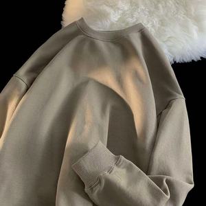 Design all'ingrosso personalizzato Logo 2 pezzi marrone manica lunga felpa e tuta corta da donna Set tuta - Product Image 1