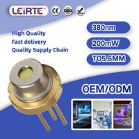 Diodo Láser Ultravioleta de 200mW TO5.6nm Directo de Fábrica GH0382AA2G, Diodo Láser Violeta de 380nm para Fotografía Holográfica