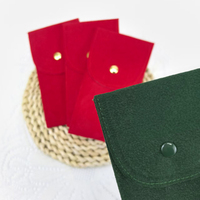 Pochette en velours ZXF Premium multicolore pour bijoux et montres avec bouton-pression, anti-poussière, design moderne pour le voyage