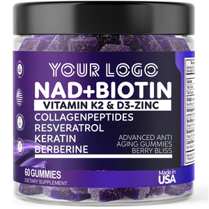 Chống lão hóa Collagen bổ sung NAD + Biotin Collagen Peptide Resveratrol Gummies Berry hương vị giúp thúc đẩy phát triển da - Product Image 1
