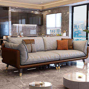 Nordic Light Luxury Modern Home Furniture Italiano Minimalista Nueva tecnología Tela Sala de estar Sofá Hotel villa - Product Image 1