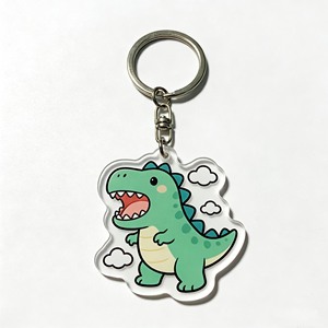 Porte-clés personnalisé imprimé UV double face, porte-clés en acrylique transparent mignon - Product Image 1