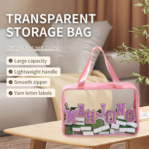 Juegos de Mahjong Personalizados al por Mayor de Fábrica con Bolsa de Transporte Transparente de PVC, Múltiples Diseños de Patrones para Combinaciones de Mahjong - Product Image 5