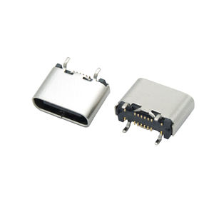 Conector de Soquete Fêmea USB Tipo C em Aço Inoxidável 16-Pinos 3A/5A Porta de Carregamento Rápido Não Blindada - Product Image 1