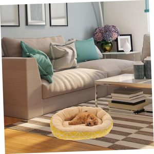 Pet Nest Lamb Plush Fluffy Faux Fur Solid Minimalist Style Removable Washable Canvas Cotton Fill OEM Custom Seasonal <b>Bed</b> - Product Image 2