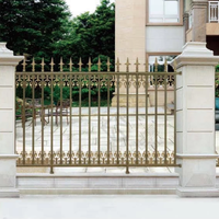 Clôture de porte en aluminium de type royal pour villa Design moderne avec laiton et métal pour mur et rampe d'escalier