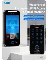 KOB KT-K200 Pantalla LED Exterior Impermeable, Control de Acceso con Tarjeta y Contraseña, Máquina Todo en Uno, Control de Asistencia, Reconocimiento Facial