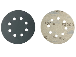 แผ่นขัดกระดาษทรายซิลิคอนคาร์ไบด์แบบมีแถบตีนตุ๊กแก ขนาด 180 มม. เบอร์ P60 P80 P120 P240 P320 พร้อมแผ่นรองผ้าโพลีเอสเตอร์ - Product Image 2