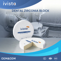 Bloque IVISTA HT de Alta Resistencia a la Flexión, 1300MPa, 41% de Translucidez, para Coronas y Puentes, Tecnología OEM/ODM