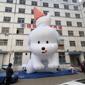 Model Anjing Tiup Putih Pabrik, Dekorasi Anjing Tiup Raksasa untuk Promosi - Product Image 1