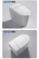 Compostage japonais monté au sol sans limitation de pression d'eau Séchage à l'air chaud Bidet de toilette intelligent