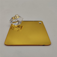 Feuilles miroir en plastique acrylique or, 100 pièces, bon marché
