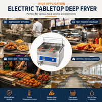 Friteuse à induction de comptoir à économie d'énergie, friteuse électrique à huile, contrôle précis de la température, acier inoxydable 304, capacité 18L