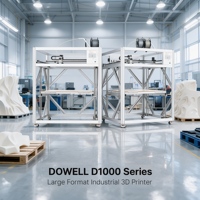 Imprimante 3D industrielle FDM de grande taille AX-D1000, 1000x1000x1000mm, haute précision, rail de guidage linéaire, haute vitesse, 500mm, précision de 2 microns