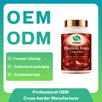 Capsules de Rhodiola Rosea Premium, formule standardisée de Rosavines et de Salidroside, fournisseur OEM de capsules de Rhodiola Rosea