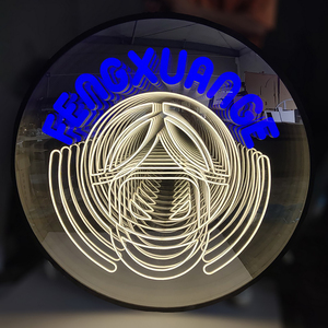 Tùy Chỉnh Đầy Màu Sắc 3D Infinity RGB Vực Thẳm Tempered Glass Gương Với Ánh Sáng Neon Nhà Máy Bán Buôn Nhãn Hiệu Riêng <span class=keywords><strong>LED</strong></span> Dấu Hiệu - Product Image 3