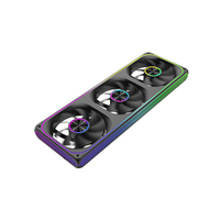 Ventilador de Caja Integrado de 360 mm, 3 en 1, PWM ARGB, con 83 LED, Rodamiento Hidráulico, Sincronización de 5 V y 3 Pines para PC Gaming