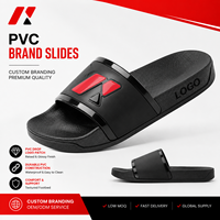 Sandales à enfiler personnalisées en PU PVC avec logo, colorées, imperméables, marque privée, vente en gros, unisexe, pour hommes, chaussures intemporelles