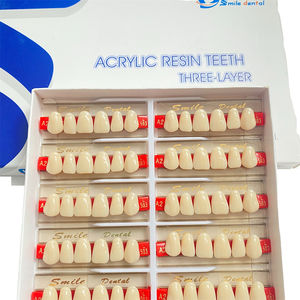 Dentaria 3 strati dentiera sintetica in resina acrilica denti finti anteriori superiori - Product Image 3