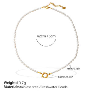 Waterproof Fine Luxury Non Tarnished 14K 18K Pvd Gold Plated Necklace <b>Bracelet</b> Pearl 316L Stainless Steel Jewelry <b>Sets</b> For Women - Product Image 6