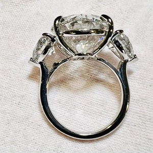 Anillo de Diamantes de Lujo VVS 1-10Ct, Oro Sólido de 14K/18K, Certificado <span class=keywords><strong>IGI</strong></span>, Corte Ovalado, Diamante Cultivado en Laboratorio, Anillo de Compromiso para <span class=keywords><strong>Mujer</strong></span>, Anillo de Diamantes para Boda - Product Image 3