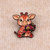 En gros : Épingles en métal à motifs de dessins animés, Épingles en émail à motifs d'animaux mignons et de citations, Broches créatives à lettres anglaises, Accessoires vestimentaires décoratifs