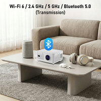 Projecteur vidéo 4K Y3 Smart LED sans fil pour cinéma maison avec système d'exploitation Android 12, mise au point automatique, correction de la distorsion trapézoïdale