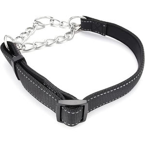 Collares Reflectantes Ajustables de Nailon Suave con Cadena de Acero Inoxidable para Perros, Collares de Entrenamiento para Caminar, Collares Resistentes para Cachorros - Product Image 1