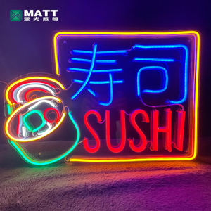 Letrero de Neón Personalizado con Diseño de <span class=keywords><strong>Sushi</strong></span>, Letrero Luminoso LED para Restaurante de Comida Japonesa, Letrero Abierto para Decoración de Pared de Habitación - Product Image 1