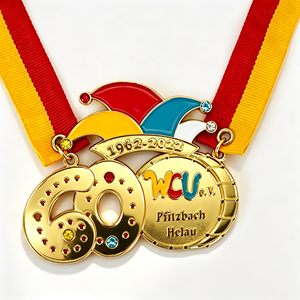 Fabricante de Regalos Metálicos, Medalla Personalizada 3D de Esmalte Suave, Medalla Milagrosa de Carnaval, Medalla de Aleación de Zinc con Cinta - Product Image 2