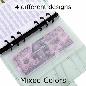 Yihe New Top Selling Frosted/Paper <span class=keywords><strong>A6</strong></span> Cute Dashboard para carpetas de presupuesto como dinero/Organización de inserción de efectivo a $10/$20/$<span class=keywords><strong>50</strong></span> - Product Image 2