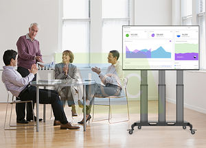 Support de télévision motorisé à télécommande KALOC KLC-DT120, support de télévision sur pied électrique, réglable en hauteur, chariot de télévision amovible, support de télévision - Product Image 4