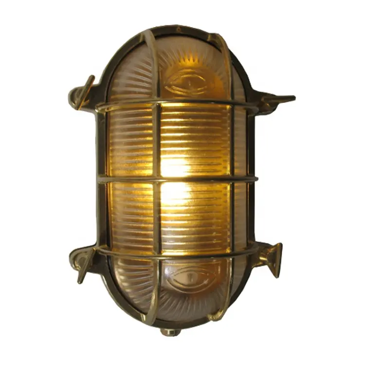 Moderne IP55 Nominale Ovale Nautische Marine Messing Outdoor Schot Wandlamp