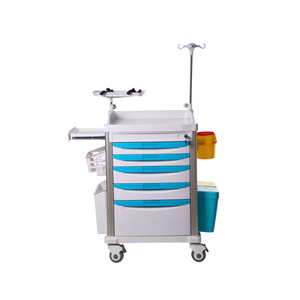 Chariot médical d'urgence en <span class=keywords><strong>plastique</strong></span> ABS GUANGHUA GH-650A1 pour hôpitaux, à prix abordable, pour le transport de médicaments et la surveillance des patients - Product Image 1