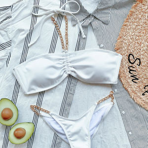 Personalizado caliente traje de baño mujeres traje de baño niñas Sexy brillante cadena <span class=keywords><strong>Bikini</strong></span> con logotipo - Product Image 4