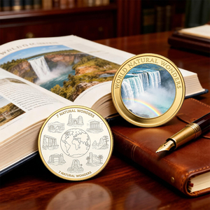 Monete Personalizzate delle Meraviglie Naturali del Mondo, Souvenir Paesaggistici, Gettoni da Collezione in Metallo, Gettoni Rotondi da Viaggio <span class=keywords><strong>7D</strong></span>, Campione 15D, Produzione in Serie - Product Image 5