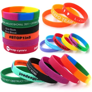 Bracelets événementiels personnalisés personnalisés bracelet en silicone en caoutchouc PVC avec logo personnalisé