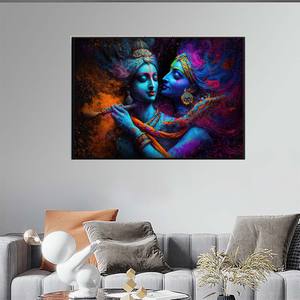 JIEKAI高級インドのヒンドゥー教クリシュナ壁アート写真ポスターヒンドゥー教のアートフレームキャンバスアートプリント絵画 - Product Image 3