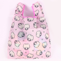 Sac fourre-tout en nylon personnalisable, extensible, pliable, lavable, recyclable, motif de dessin animé, bandoulière, réutilisable pour les courses