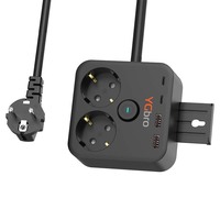 Strip daya PD 20W + QC 3.0 EU, Strip daya dengan stop kontak USB C 2 USB-A & 2 port USB-C PD 20w