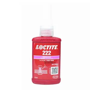 Henkel Loctites 222 lem sekrup 50ml, agen pengunci benang anaerob pengencang lem dan kelurusan dapat dilepas