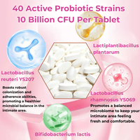 Suppositoires Probiotiques Vaginaux OEM/ODM, Comprimés Probiotiques Yoni pour Femmes, Probiotiques Féminins pour la Santé Intime Féminine