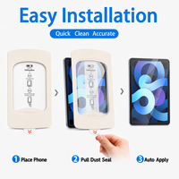 Protector de Pantalla HD Transparente para iPad, Cristal Templado con Kit de Instalación Fácil y Bandeja Antipolvo para iPad