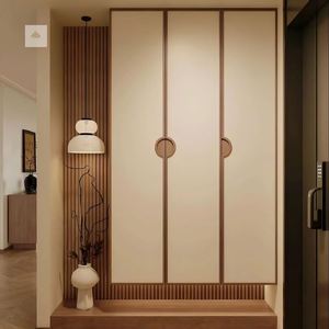 Gran oferta 2025, Muebles personalizados para el hogar, armario minimalista de madera para sala de estar, armario de almacenamiento moderno, armario de entrada funcional - Product Image 2